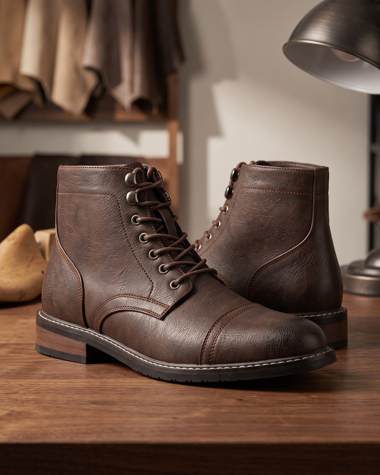 Osvaldo Lace-Up Cap-Toe Boot