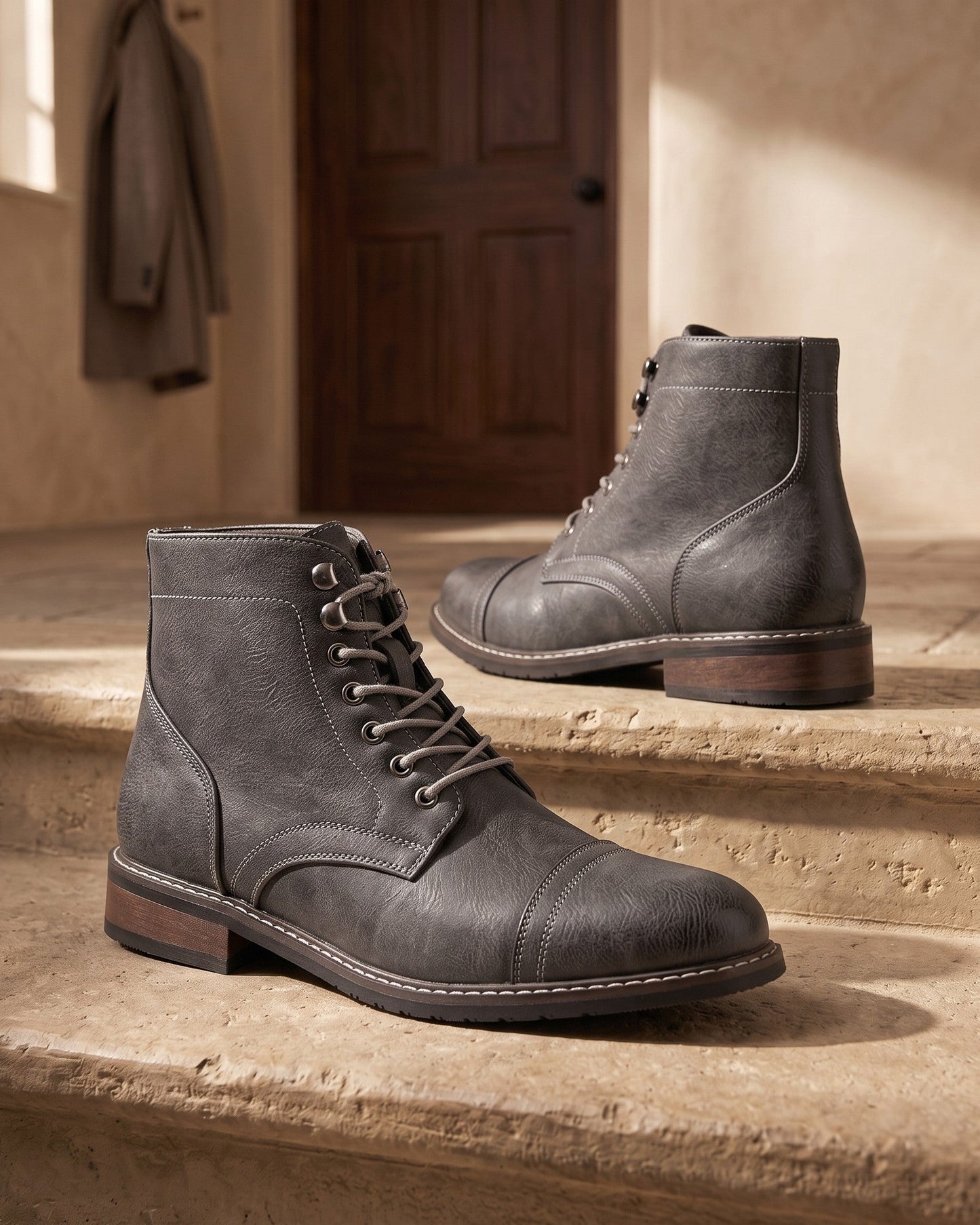 Osvaldo Lace-Up Cap-Toe Boot